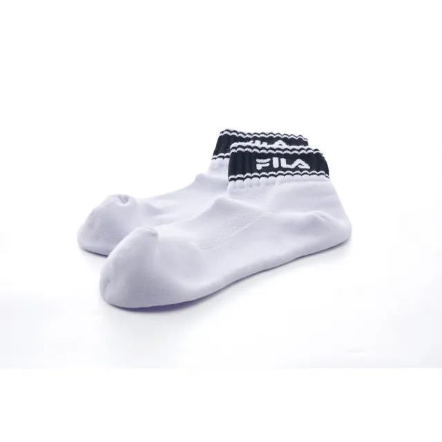 【FILA官方直營】基本款半毛巾短襪-黑/白(SCY-1005-WT)