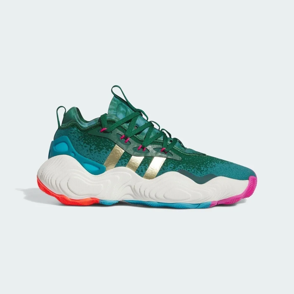 【adidas 愛迪達】Trae Young 3 男 籃球鞋 運動 球鞋 崔楊 聯名 耐磨 避震 愛迪達 綠金(IE9301)