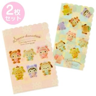 【小禮堂】三麗鷗大集合 A5資料夾2入組 - 熊熊遇見你(平輸品)