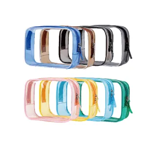 【沐日居家】PVC化妝包 透明化妝包 防水包 防水袋 洗漱包(收納包 旅行包 拉鍊袋)