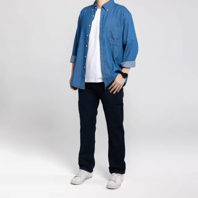 【Last Taiwan Jeans】保暖刷毛 直筒牛仔褲﹝雙色﹞(黑藍、藍)