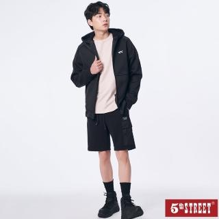 【5th STREET】男裝 五分褲 男短褲 口袋 棉質 臺灣製 黑色(921026)