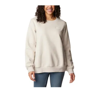 【Columbia 哥倫比亞 官方旗艦】女款-W Marble Canyon™LOGO長袖上衣-卡其(UAR57160KI/HF)