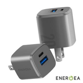 【ENERGEA】Ampcharge 20W GaN 雙孔快充電源供應器 PD快充 + QC3.0 充電頭