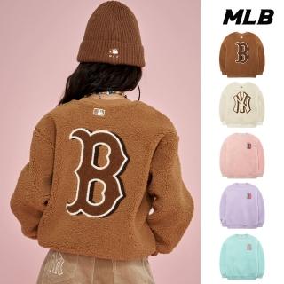 【MLB】童裝 FLEECE長袖大學T LIKE系列 紅襪/洋基隊(7AMTB0426/7AMTL0426-五款任選)