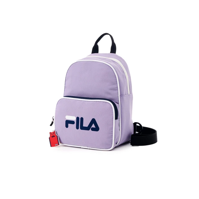 FILA官方直營 LOGO後背包附吊飾-粉紫(BPY-1102-PL)