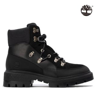 【Timberland】女款黑色皮革GreenStride防水Cortina Valley健行靴(A5NJ7015)