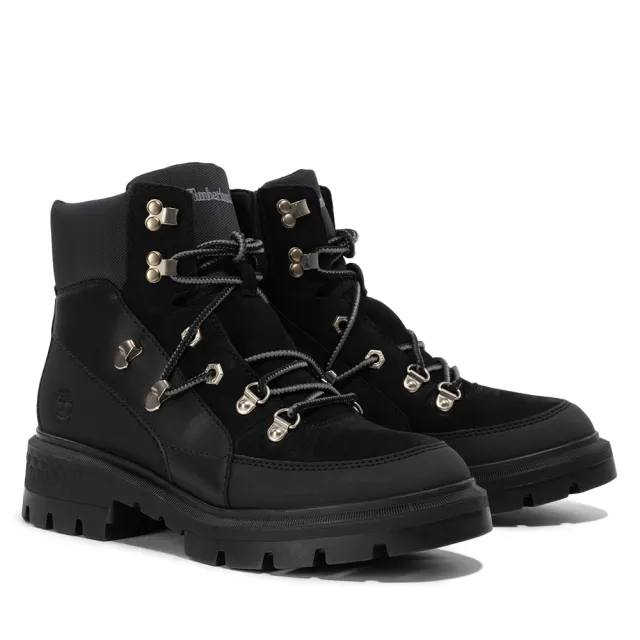 【Timberland】女款黑色皮革GreenStride防水Cortina Valley健行靴(A5NJ7015)