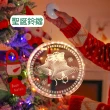 【APEX】新款聖誕節LED吸盤櫥窗掛燈 24CM 透明款(聖誕掛飾 聖誕節 氣氛燈 串燈)