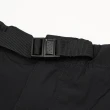【5th STREET】中性款皮帶設計防曬五分短褲-黑色