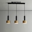 【Taoshop 淘家舖】後現代輕奢創意北歐簡約餐廳燈吧檯燈臥室床頭燈具三頭金色小吊燈0DA013(3頭-小圓盤)