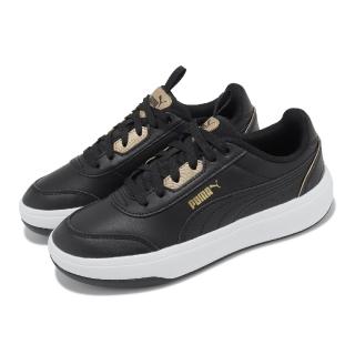 【PUMA】休閒鞋 Tori Pop-Up Metallics 女鞋 黑 白 皮革 緩衝 微厚底 增高 運動鞋(392490-01)