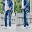 【Last Taiwan Jeans 最後一件台灣牛仔褲】上寬下窄 緊身錐形 台灣製牛仔褲 獨家細緻布料 #31002(中藍)
