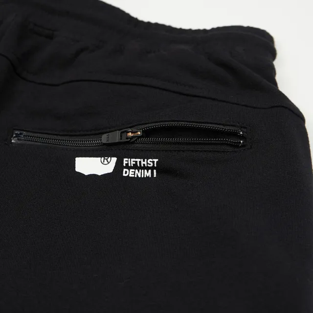 【5th STREET】雙11 中性 短褲 工裝短褲 輕量 口袋 綁帶 黑色(921027)