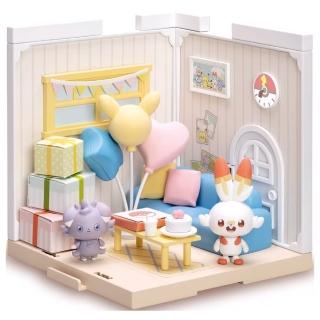 【TAKARA TOMY】POKEMON 精靈寶可夢 Pokepeace House 寶可夢娃娃屋 休息室 炎兔兒+妙喵
