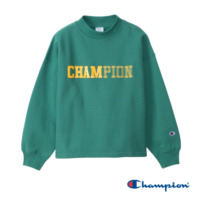 Champion 官方直營-印花LOGO休閒款上衣-女(綠色)