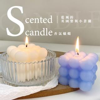 【儀式感】ins風方形香氛蠟燭-2入(小蒼蘭 蘭風鈴 造型 香薰 居家 裝飾 佈置 禮物)