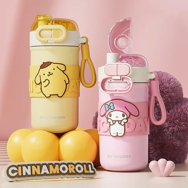 【SANRIO 三麗鷗】凱蒂貓美樂蒂酷洛米316不鏽鋼吸管直飲保溫杯510ml(大耳狗/布丁狗/帕恰狗)