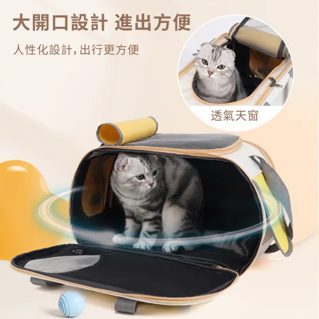 【GSBD】摺疊透氣寵物外出包 寵物包 貓包 手提太空包 寵物斜跨包 寵物提籠(貓/狗/兔子外出包)