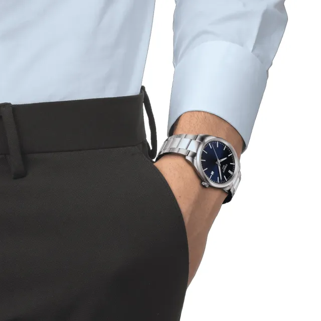 【TISSOT 天梭 官方授權】PR100系列 快拆錶帶 時尚簡約腕錶 / 40mm 禮物推薦 畢業禮物(T1504101104100)