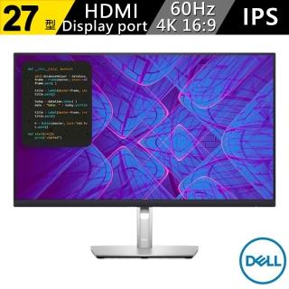 【DELL 戴爾】P2723QE-4Y 27型 IPS 4K 窄邊美型螢幕(Type-C)