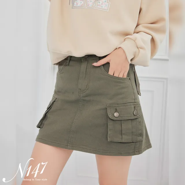 【N147】韓版個性工裝牛仔短褲裙《Z147》(韓國女裝/現貨商品/預購)