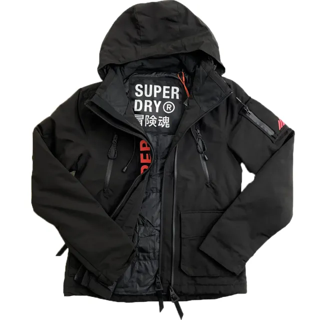 【Superdry】女外套  冬季新款 鋪棉 防水拉鍊 superdry 連帽 外套 雙拉鍊 防風外套 平輸品(防風外套9304)