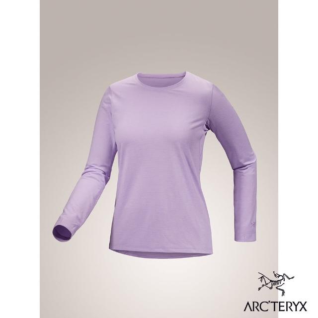 【Arcteryx 始祖鳥官方直營】女 Taema 快乾長袖圓領衫(波光雜紫)