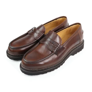 【Berwick】經典厚底素面手工便士樂福鞋 深棕色(B5293-DBR)