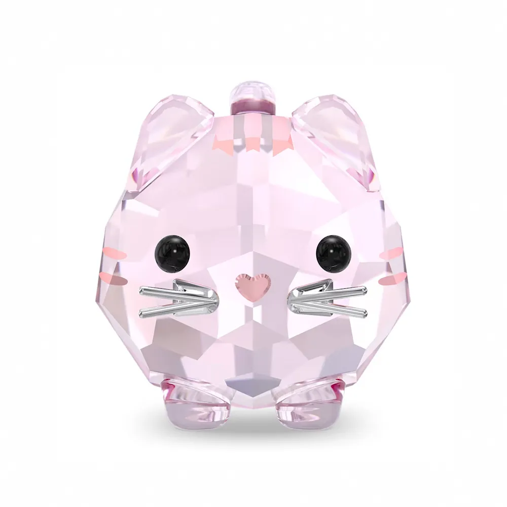 【SWAROVSKI 官方直營】Chubby Cats粉紅貓 交換禮物(限量商品)