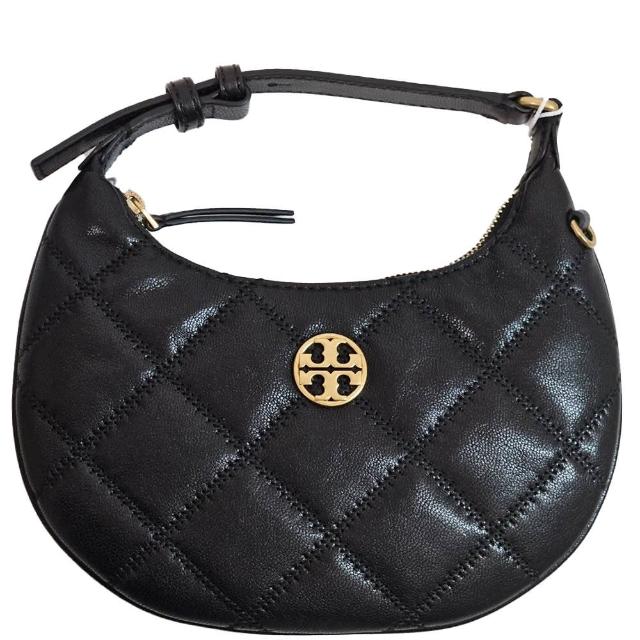 【TORY BURCH】TORY BURCH willa 專櫃款小香風mini 兩用月牙手提 斜背包(38 婦女節送禮)