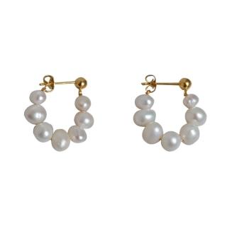 【海藍樂木珠寶 La Morongo Jewelry】S925銀淡水珍珠復古耳環(S925銀 耳環 氣質 復古)