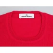 【Vivienne Westwood】Vivienne Westwood刺繡星球LOGO羊毛圓領短袖上衣(女款/紅)