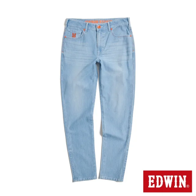 【EDWIN】男裝 加大碼 大師系列 JERSEYS迦績 大師8.0超彈性錐形褲(拔淺藍)