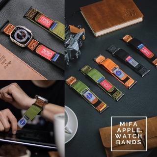 【Mifa】Apple Watch EDC-34太空總署NASA系列戰術尼龍混搭真皮錶帶(來自加拿大軍規系列38/40/41/42mm新款)