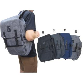 【SNOW.bagshop】後揹包大容量主袋+外袋共三層(可電腦A4資夾防水尼龍布水瓶外袋)