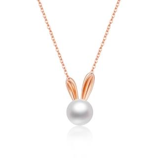 【海藍樂木珠寶 La Morongo Jewelry】S925純銀兔子珍珠項鍊(S925銀 項鍊 氣質 可愛)