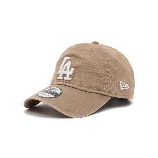 【NEW ERA】棒球帽 MLB 卡其 白 刺繡 酸洗 洛杉磯道奇 LAD 940帽型 可調式帽圍 帽子 老帽(NE13773998)