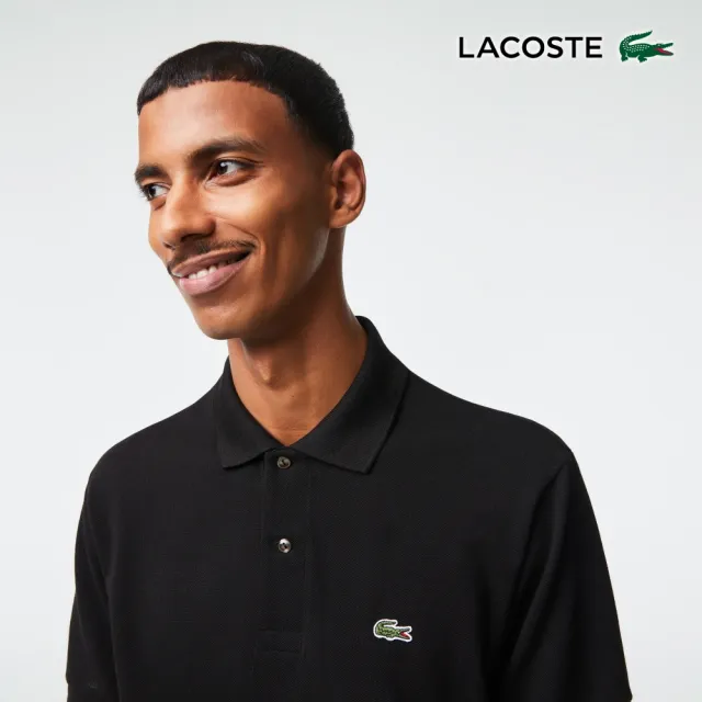 【LACOSTE】男裝-經典L1212短袖Polo衫(黑色)