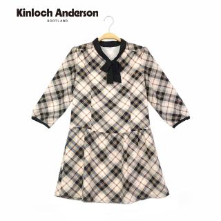 【Kinloch Anderson】格紋綁帶雪紡洋裝連身裙 金安德森女裝(KA0665703)