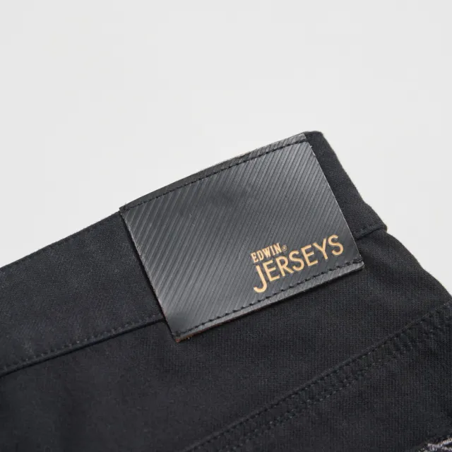 【EDWIN】男裝 加大碼 JERSEYS迦績 超彈力中直筒牛仔褲(黑色)