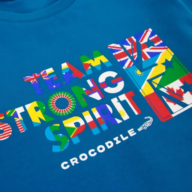 【Crocodile Junior 小鱷魚童裝】『小鱷魚童裝』國旗印圖T恤(C64413-55 小碼款)