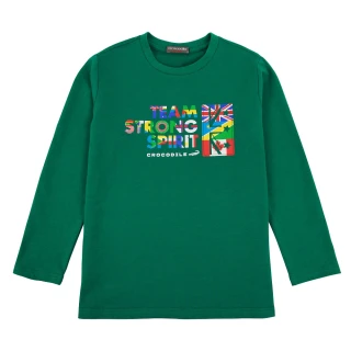 【Crocodile Junior 小鱷魚童裝】『小鱷魚童裝』國旗印圖T恤(C64412-04 小碼款)