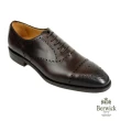 【Berwick】西班牙手工經典橫式雕孔牛津鞋 黑棕色(B5557-TESTA)