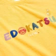 【EDWIN】江戶勝 男裝 繽紛LOGO短袖T恤(黃色)