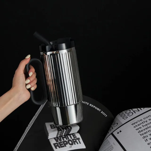 【Holoholo】Rome Cup 保溫隨手杯1000ml + Milk Tea 奶茶吸管杯 420ml(冰壩杯+隨行杯、粗吸管、羅馬杯)