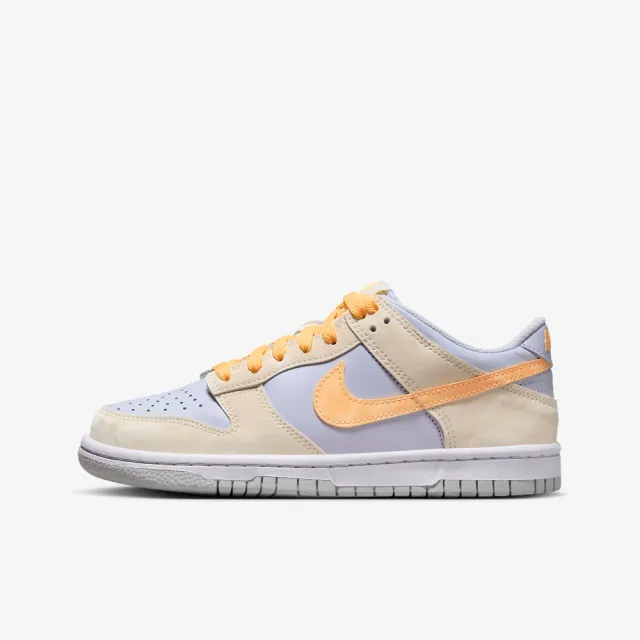 【NIKE 耐吉】休閒鞋 女鞋 大童 運動鞋 包覆 緩震 DUNK LOW GS 橘 FB9109-100