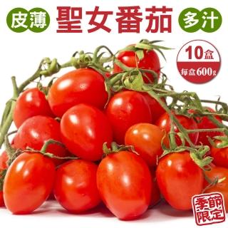 【WANG 蔬果】臺灣嚴選溫室聖女番茄600gx10盒(600g/盒)