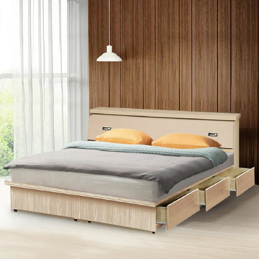 【ASSARI】房間組二件 床箱+6抽屜床架(雙大6尺)