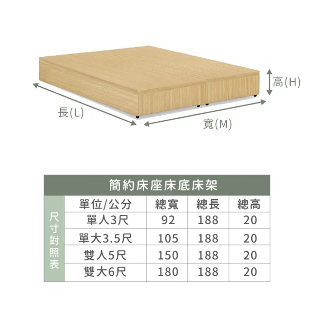 【ASSARI】房間組二件 床片+3分床底(雙大6尺)